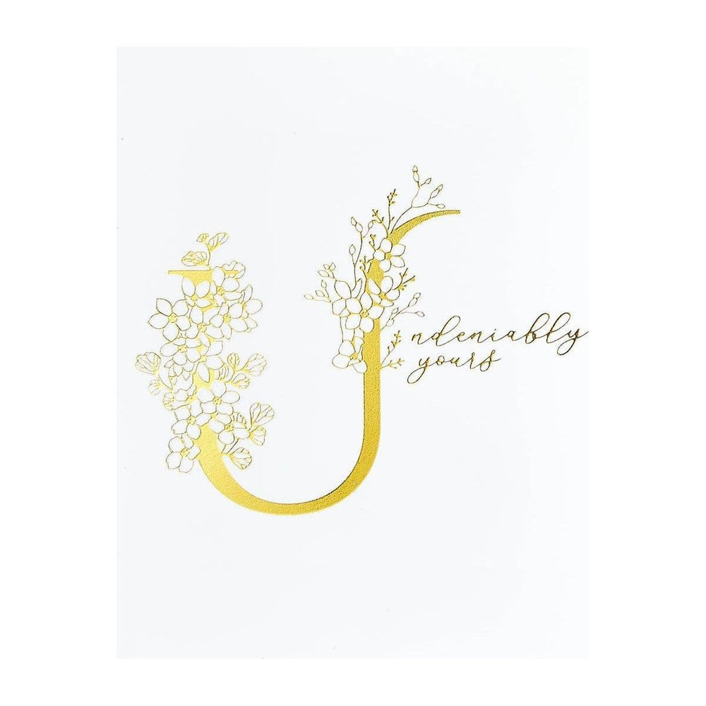 Floral U and Sentiment Press Plate