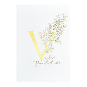 Floral V and Sentiment Press Plate