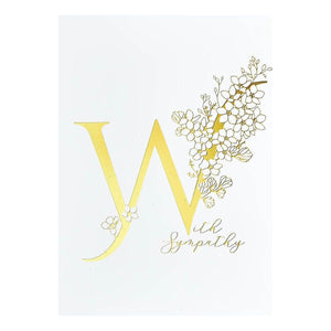Floral W and Sentiment Press Plate