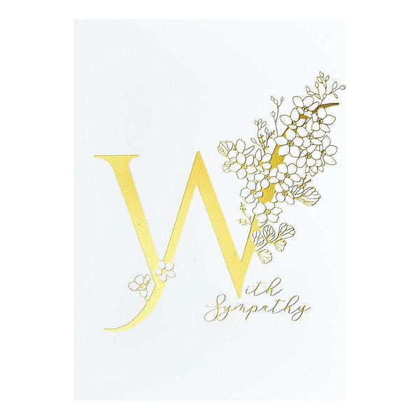 Floral W and Sentiment Press Plate