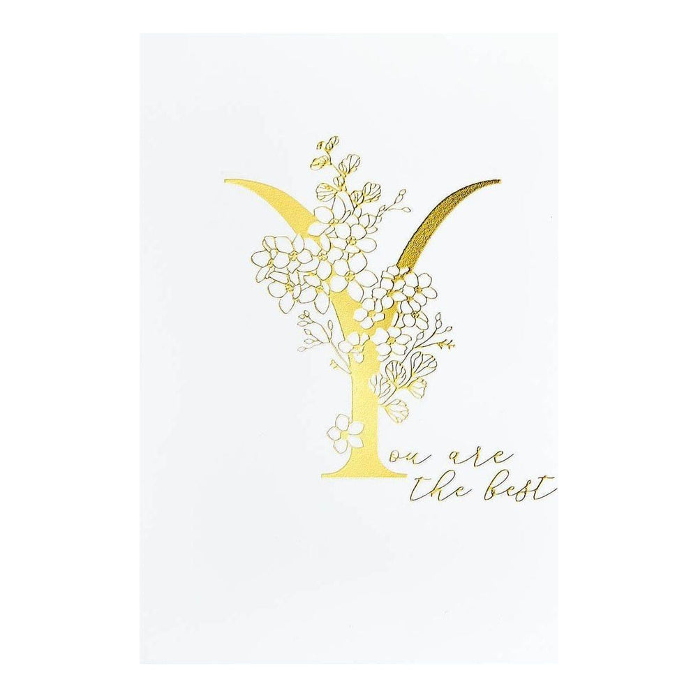 Floral Y and Sentiment Press Plate