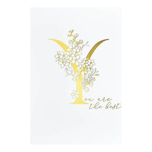 Floral Y and Sentiment Press Plate
