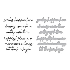 Magic Sentiments Press Plate & Die Set from the Storytelling by Spellbinders Scrapbooking Collection dies