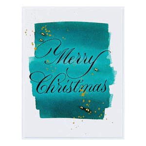 Copperplate Merry Christmas Press Plate by Paul Antonio
