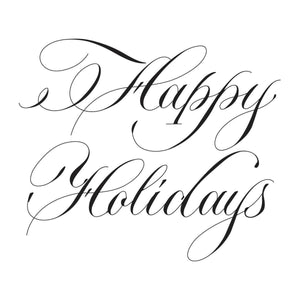 Copperplate Holiday Sentiments BetterPress Plates Bundle  by Paul Antonio