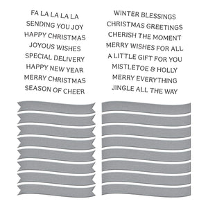 Mistletoe Greetings Press Plate & Die Set