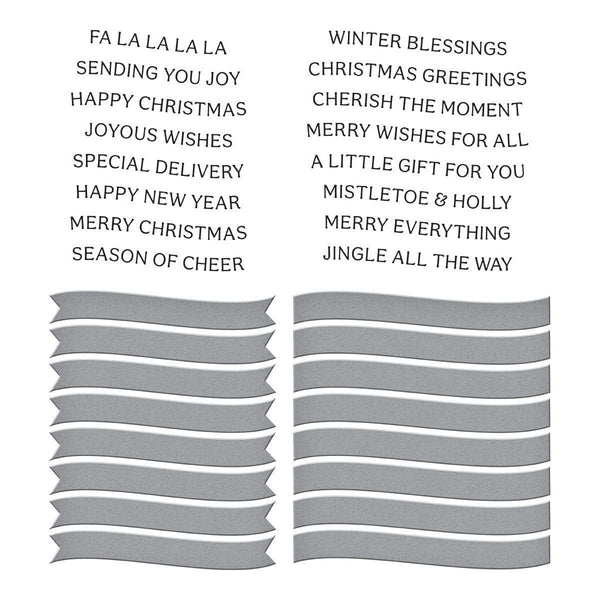 Mistletoe Greetings Press Plate & Die Set