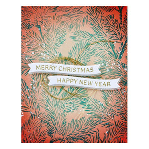 Mistletoe Greetings Press Plate & Die Set