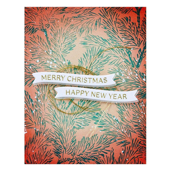 Mistletoe Greetings Press Plate & Die Set