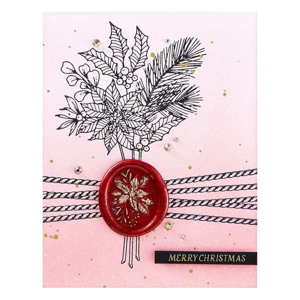 Sealed Poinsettia Stems Press Plate & Die Set