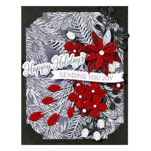 Sending Joy Sentiments Press Plate & Die Set