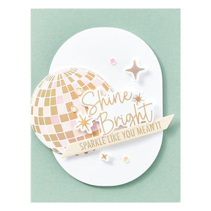 Shine Bright Sentiment Strips Press Plate & Die Set from the Shine Bright Collection by Carissa Wiley