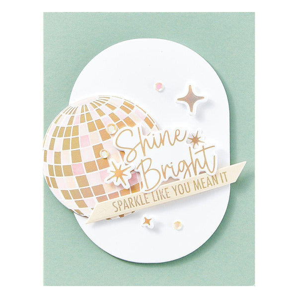 Shine Bright Sentiment Strips Press Plate & Die Set from the Shine Bright Collection by Carissa Wiley