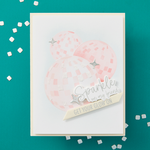 Sparkle On Sentiments Press Plate & Die Set from the Shine Bright Collection by Carissa Wiley