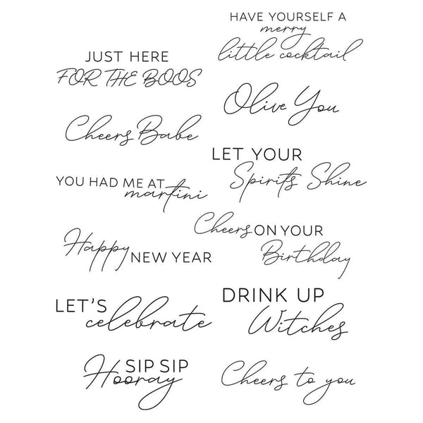 Cheers Sentiments Press Plate & Die Set