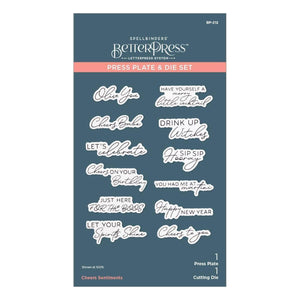 Cheers Sentiments Press Plate & Die Set