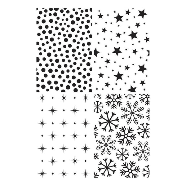Holiday Background Panels Press Plates by Lisa Horton