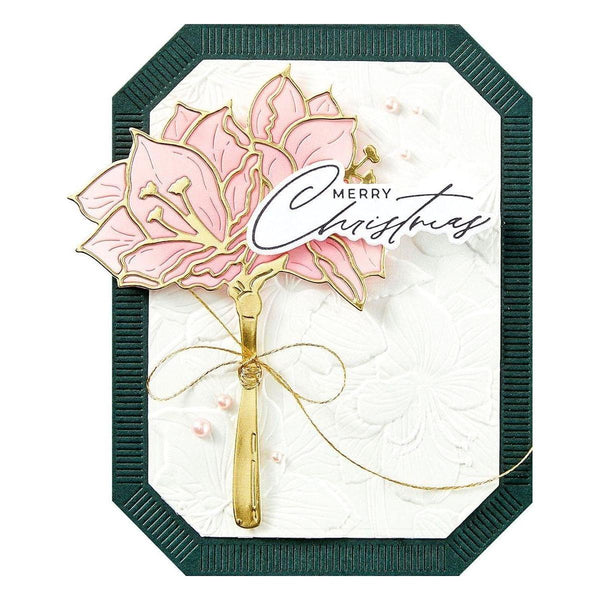 Home for Christmas Sentiments Press Plate & Die Set from the Amaryllis Christmas Collection by Yana Smakula