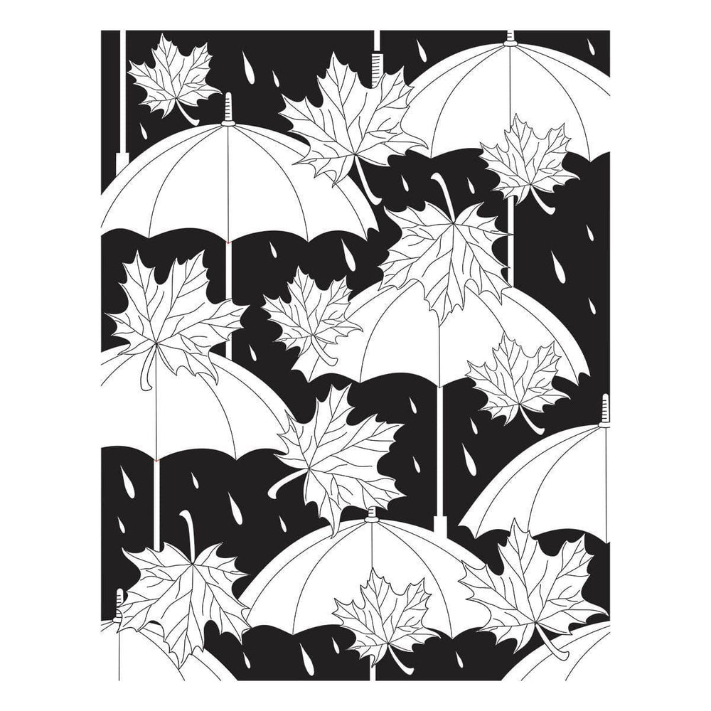 Autumn Rain Press Plate from the Falling Leaves Collection