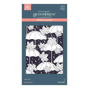 Autumn Rain Press Plate from the Falling Leaves Collection