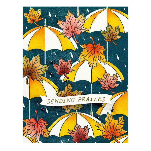 Autumn Rain Press Plate from the Falling Leaves Collection