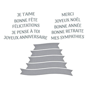 French Sentiments BetterPress Plate & Die Set