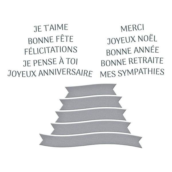 French Sentiments BetterPress Plate & Die Set