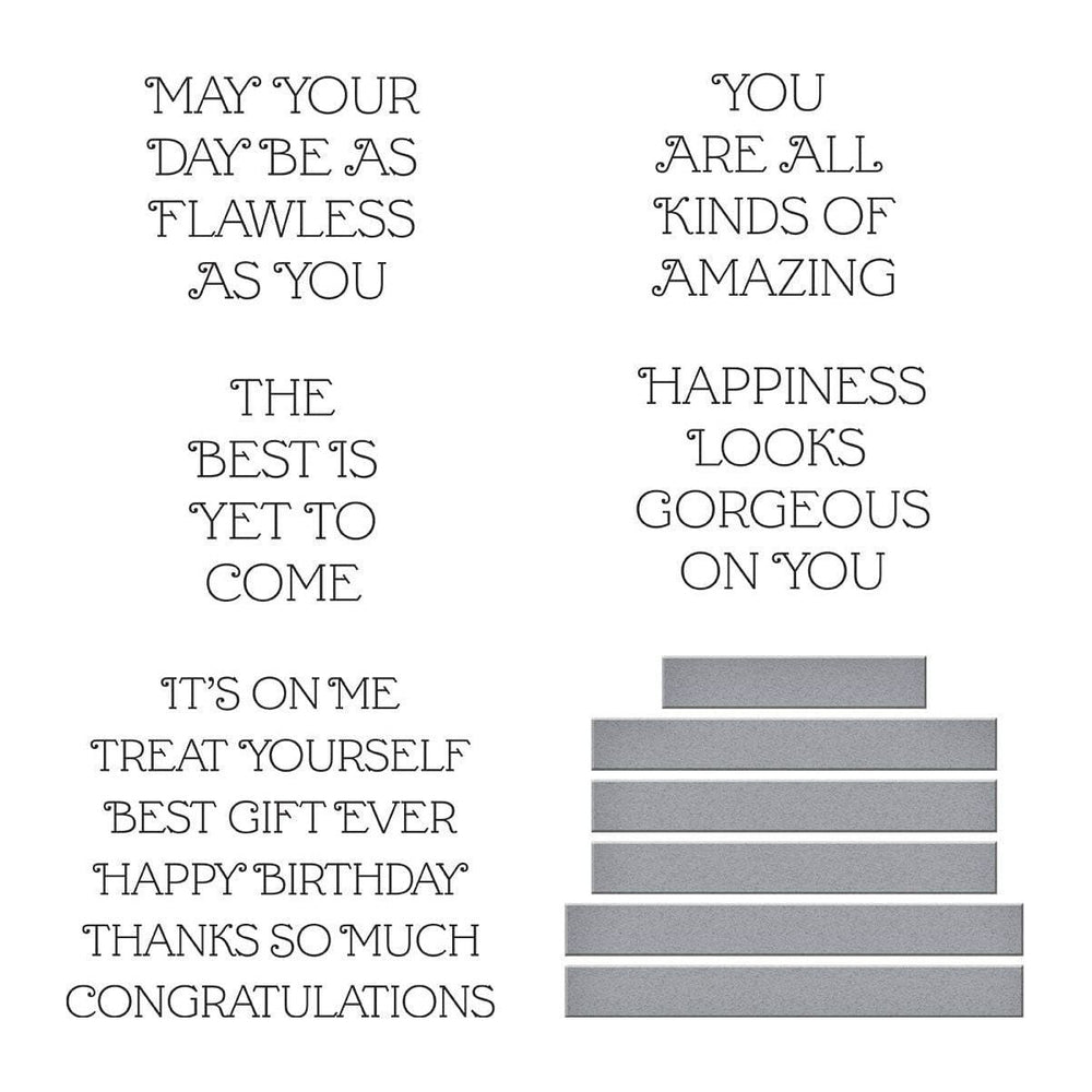 Flawless Sentiments Press Plate & Die Set