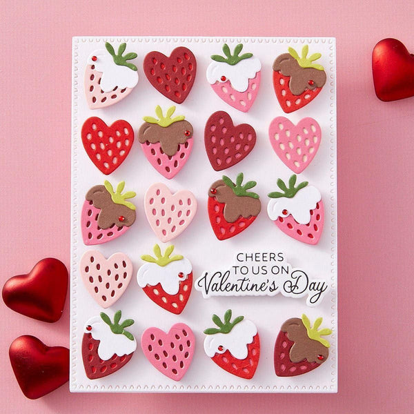Valentine Happy Hour Sentiments BetterPress Plate & Die Set