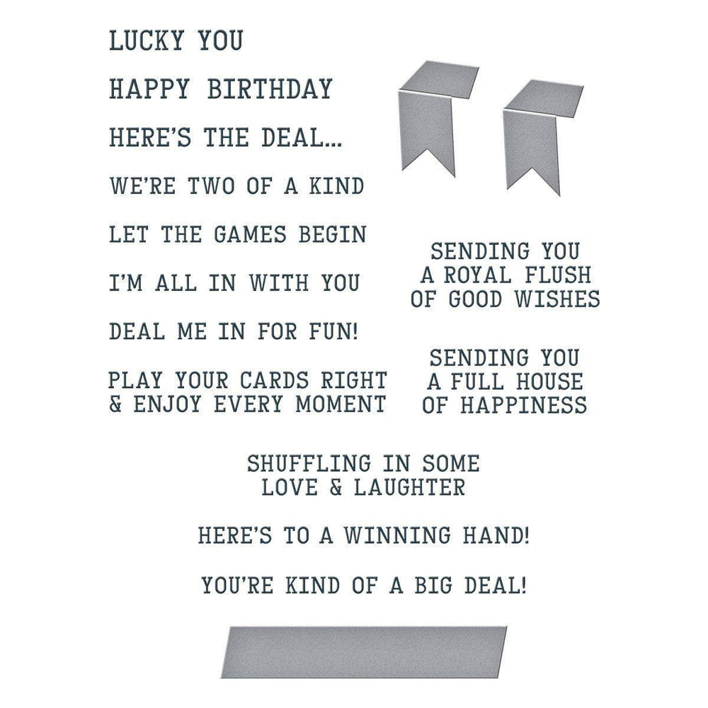 Shuffling Sentiments Press Plate & Die Set by Jaycee Gaspar