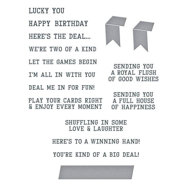 Shuffling Sentiments Press Plate & Die Set by Jaycee Gaspar