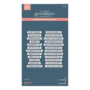 Ideal Moments Press Plate & Die Set