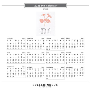 2025 DIY Calendar Press Plates from the Florals Through the Year Collection