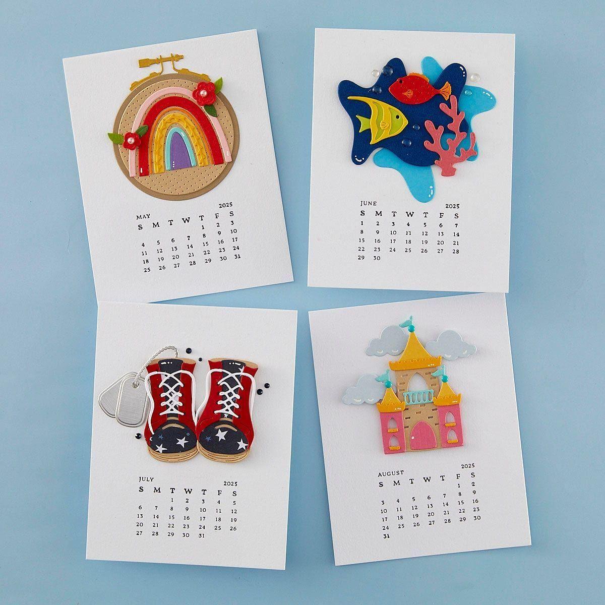 2025 DIY Calendar Press Plates from the Florals Through the Year Collection
