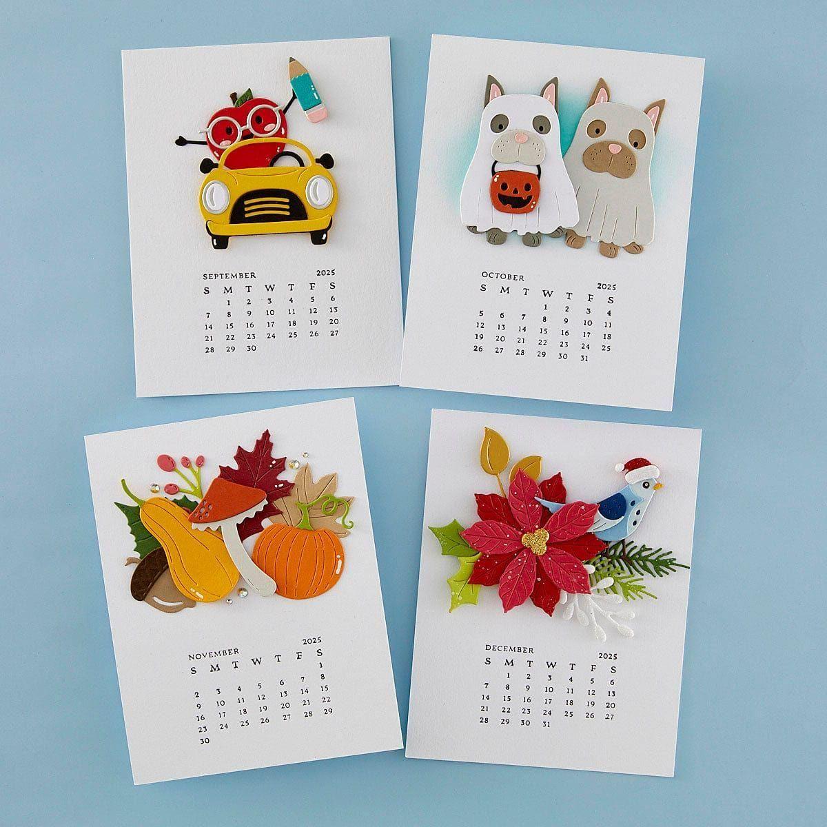 2025 DIY Calendar Press Plates from the Florals Through the Year Collection