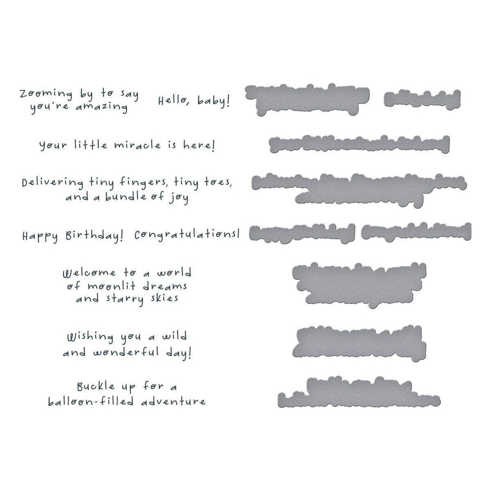 Little Smiles Sentiments BetterPress Plate & Die Set