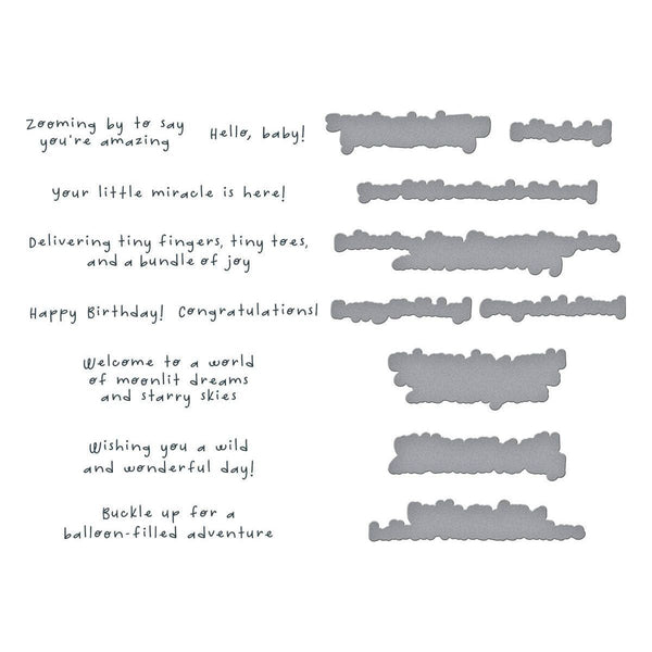 Little Smiles Sentiments BetterPress Plate & Die Set