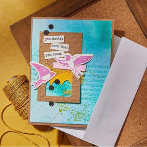 Holding Your Heart Sentiments BetterPress Plates & Die Set by Dina Wakley