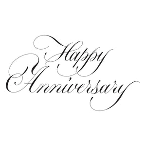 Copperplate Happy Anniversary BetterPress Plate by Paul Antonio