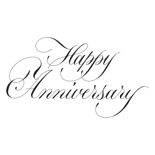 Copperplate Happy Anniversary BetterPress Plate by Paul Antonio