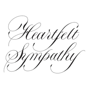 Copperplate Heartfelt Sympathy BetterPress Plate by Paul Antonio