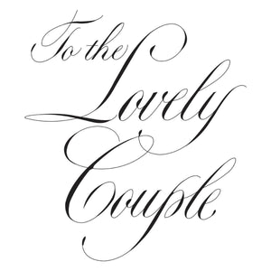 Copperplate To the Lovely Couple BetterPress Plate from the Copperplate On Your Wedding Day Collection by Paul Antonio