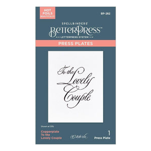 Copperplate To the Lovely Couple BetterPress Plate from the Copperplate On Your Wedding Day Collection by Paul Antonio