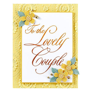 Copperplate To the Lovely Couple BetterPress Plate from the Copperplate On Your Wedding Day Collection by Paul Antonio