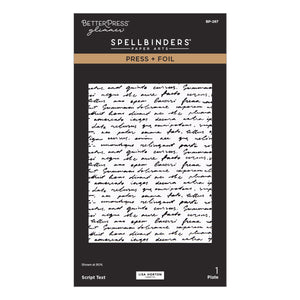 Script Text BetterPress Plate by Lisa Horton