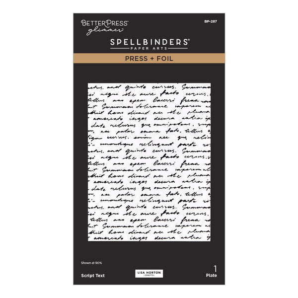 Script Text BetterPress Plate by Lisa Horton