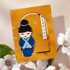 Kokeshi Dolls Etched Dies by Alex Syberia Designs