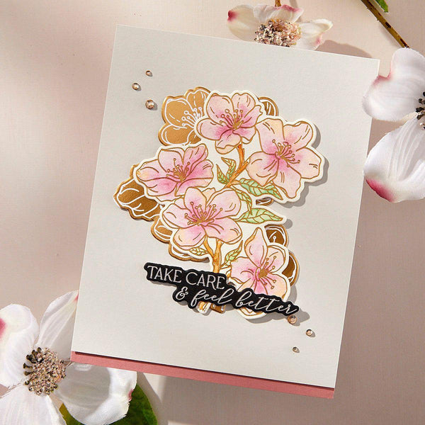 Cherry Blossoms BetterPress Plate & Die Set by Alex Syberia Designs