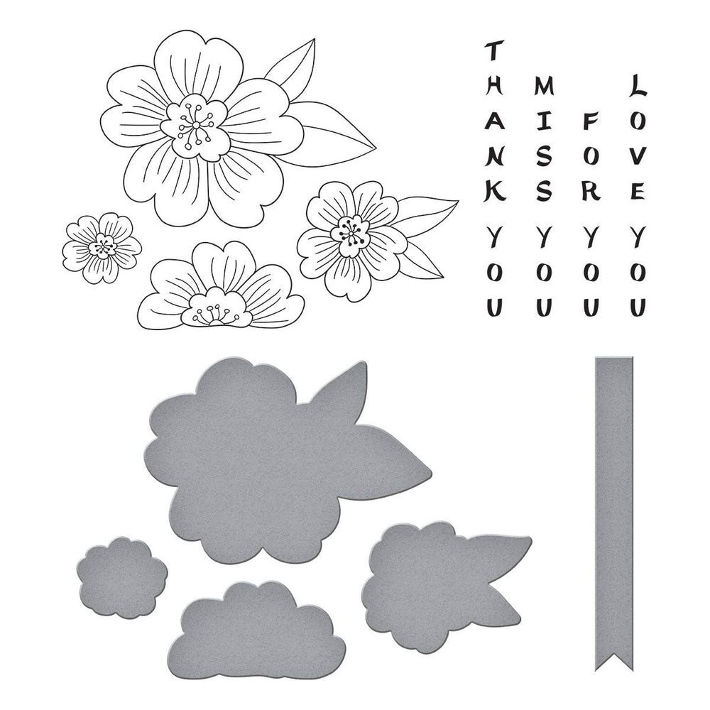 Blossoms & Sentiments BetterPress Plate & Die Set by Alex Syberia Designs