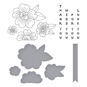 Blossoms & Sentiments BetterPress Plate & Die Set by Alex Syberia Designs